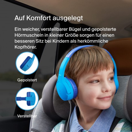 Słuchawki SOUNDFORM Mini Nauszne Przewodowe Niebieskie Dla Dzieci