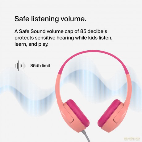 Słuchawki SOUNDFORM Mini Nauszne Przewodowe Różowe Dla Dzieci