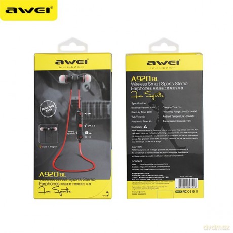 Słuchawki stereo Bluetooth A920BL czarne