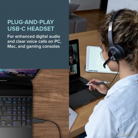 Słuchawki z mikrofonem CHAT USB