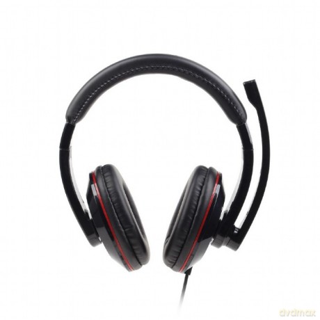 Słuchawki z mikrofonem MHS-U-001 USB czarne