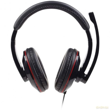 Słuchawki z mikrofonem MHS-U-001 USB czarne