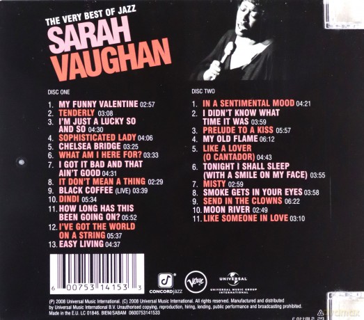 Sarah Vaughan: Best Of Jazz (Polska Cena) [2CD]
