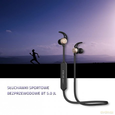 Sportowe słuchawki bezprzewodowe BT 5.0 JL | magnetyczne | mikrofon | Czarne