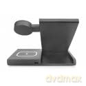 Stacja ładująca indukcyjna 3w1 składana 15W MagSafe + Qi 1m USB Czarna