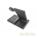 Stacja ładująca indukcyjna 3w1 składana 15W MagSafe + Qi 1m USB Czarna