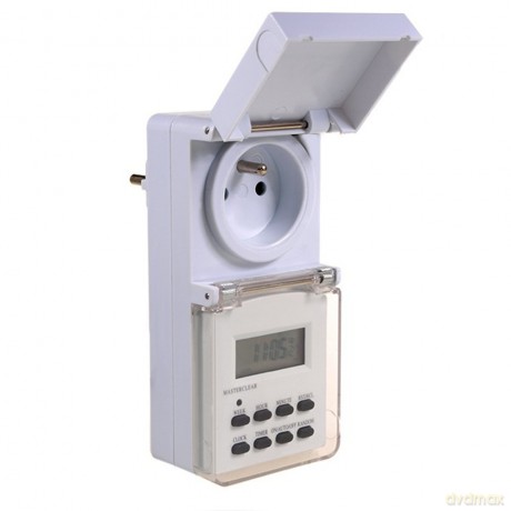 Timer cyfrowy zewnętrzny Energy MCE08 10 programów funkcja losowa 3600 W max 156 programów