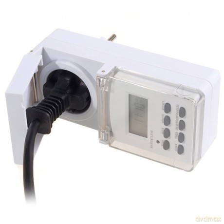 Timer cyfrowy zewnętrzny Energy MCE08 10 programów funkcja losowa 3600 W max 156 programów