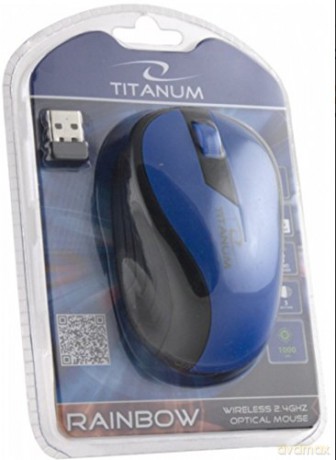 TITANUM MYSZ BEZPRZEWODOWA OPTYCZNA TM114B RAINBOW NIEBIESKA