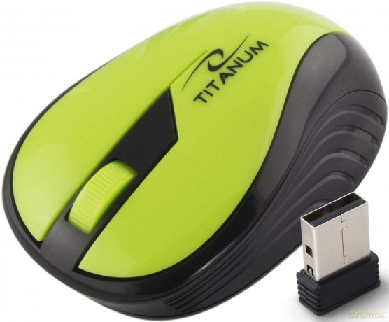 TITANUM MYSZ BEZPRZEWODOWA OPTYCZNA TM114G RAINBOW ZIELONA