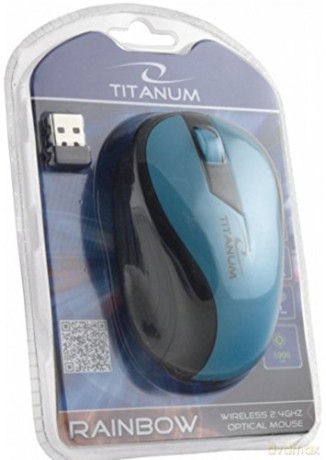 TITANUM MYSZ BEZPRZEWODOWA OPTYCZNA TM114T RAINBOW TURKUSOWA