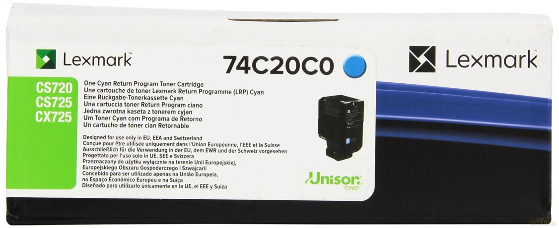 Toner 74C20C0 do CS720, CS725 3K cyan