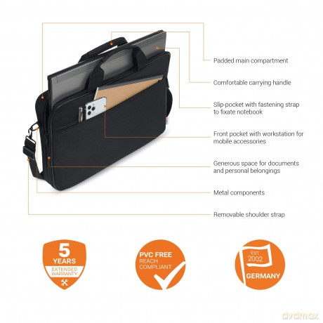 Torba D31798 BASE XX Laptop Bag Toploader 14-15.6 cala czarna