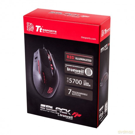 Tt eSPORTS Myszka dla graczy - BLACK Fingerprint Mouse