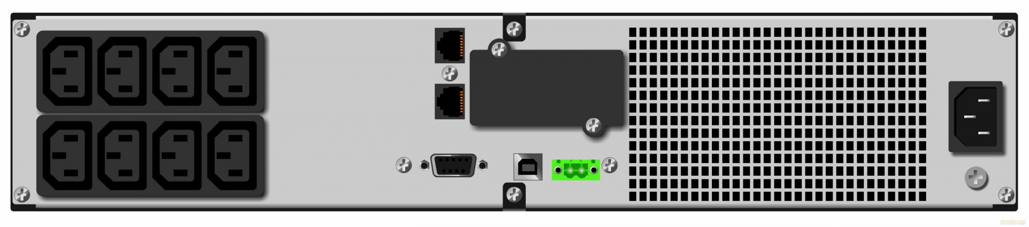 UPS LINE-INTERACTIVE 1000VA 8X IEC OUT, RJ11/RJ45 .IN/OUT, USB/RS-232, LCD, RACK 19''