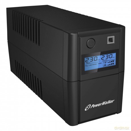UPS LINE-INTERACTIVE 650VA, 4x IEC, RJ11 IN/OUT, USB, LCD