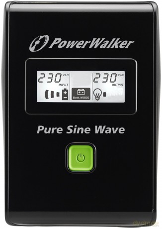 UPS LINE-INTERACTIVE 800VA 2X PL 230V, PURE SINE WAVE, RJ11/45 IN/OUT, USB, LCD