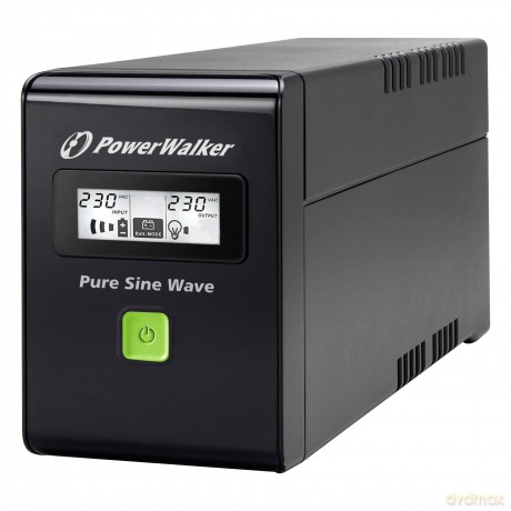 UPS LINE-INTERACTIVE 800VA 2X SCHUKO OUT RJ11/45 IN/OUT, USB, LCD, PURE SINE WAVE