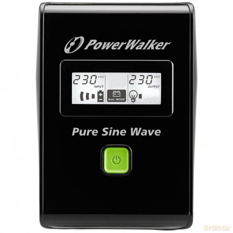 UPS LINE-INTERACTIVE 800VA 2X SCHUKO OUT RJ11/45 IN/OUT, USB, LCD, PURE SINE WAVE