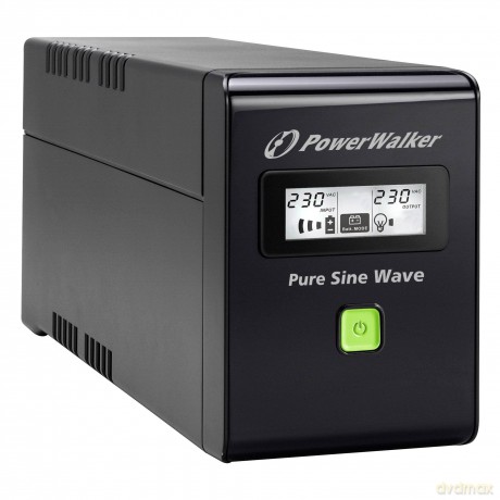 UPS LINE-INTERACTIVE 800VA 2X SCHUKO OUT RJ11/45 IN/OUT, USB, LCD, PURE SINE WAVE