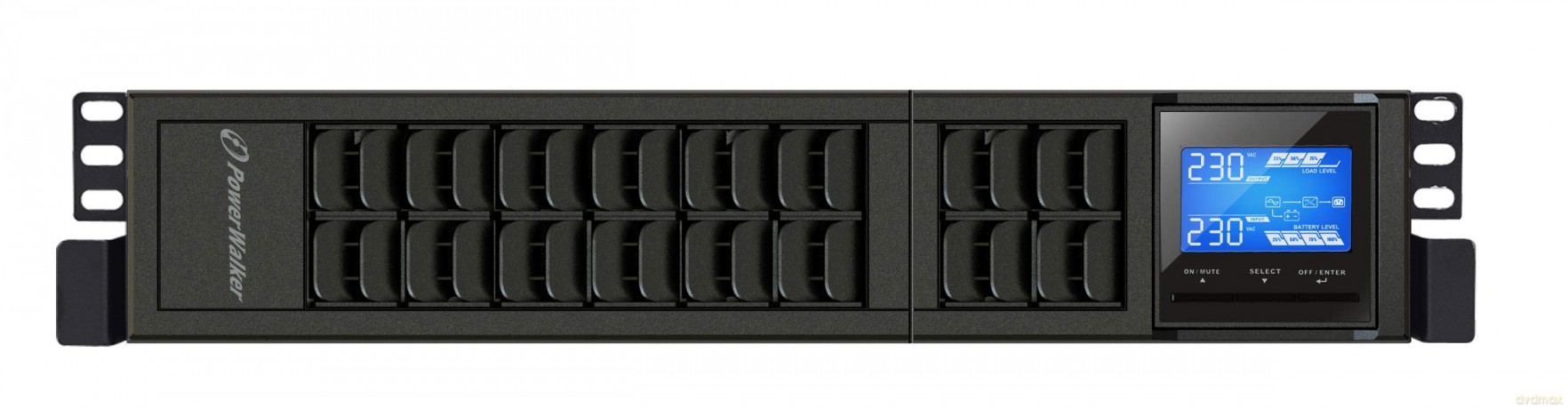 UPS ON-LINE 1000VA CRS 3x IEC OUT, USB/RS-232, LCD, RACK 19''/TOWER, 6A CHARGER