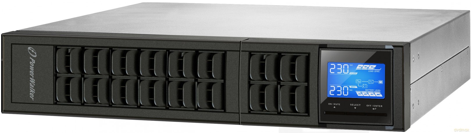 UPS ON-LINE 1000VA CRS 3x IEC OUT, USB/RS-232, LCD, RACK 19''/TOWER, 6A CHARGER