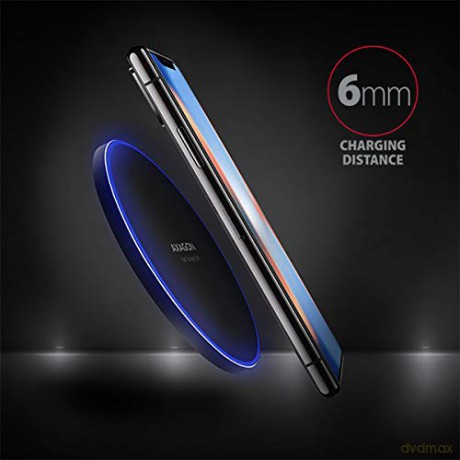 WDC-P10T Cienka bezprzewodowa podkładka szybkiego ładowania QI 5/7.5/10 W, micro USB