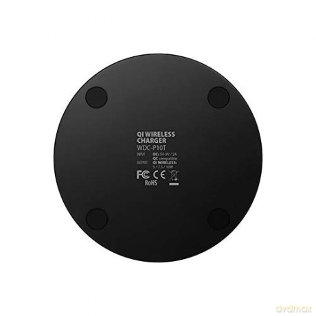 WDC-P10T Cienka bezprzewodowa podkładka szybkiego ładowania QI 5/7.5/10 W, micro USB