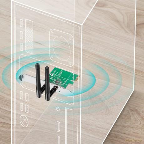WN881ND karta WiFi N300 (2.4GHz) PCI-E 2x2dBi (SMA) BOX