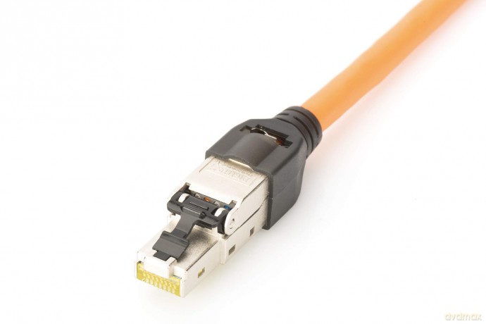 Wtyk modularny RJ45 kat.6A, PoE+, 10GbE, STP, ekranowany, metalowy, beznarzędziowy, AWG 27-22, zaślepka
