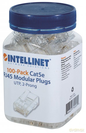 Wtyk RJ45 8P/8C UTP Cat.5e/linka 100szt