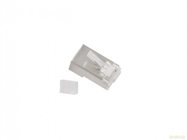Wtyk sieciowy RJ45 8P8C kat.6 FTP (100szt) z prowadnic do linki i do drutu