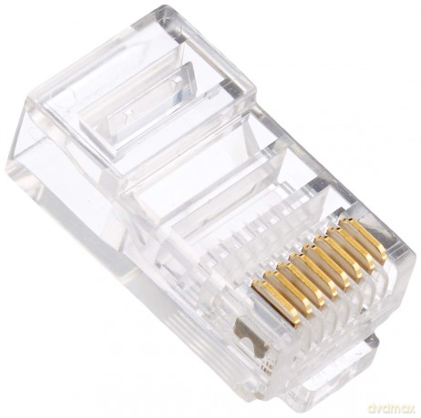 Wtyki RJ45 8P8C UTP do kabli płaskich, 100szt.