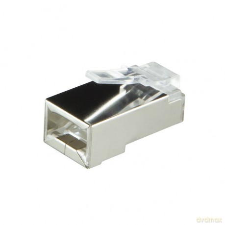 Wtyki RJ45 CAT.6 100szt. ekranowane z osłoną, czarne