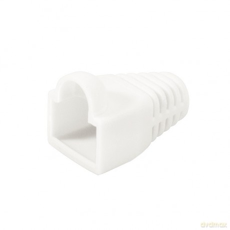 Wtyki RJ45 CAT.6 z osłoną, 100szt. ekranowane, biały