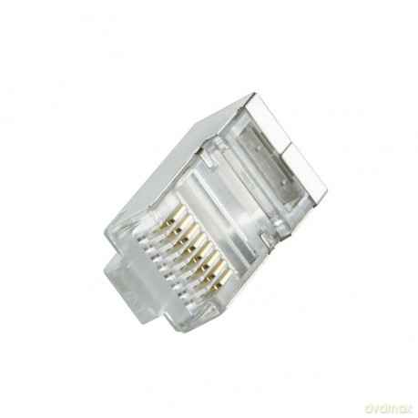 Wtyki RJ45 CAT.6 z osłoną, 100szt., pomarańczowe