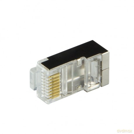 Wtyki RJ45 CAT.6 z osłoną, 100szt., pomarańczowe