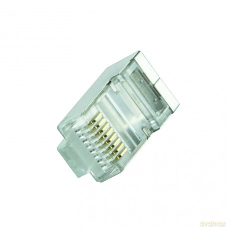 Wtyki RJ45 CAT.6 z osłoną, 100szt., pomarańczowe