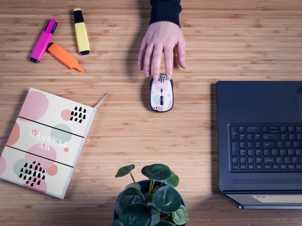 YVI WIRELESS PINK CIRCL ES mysz komputerowa