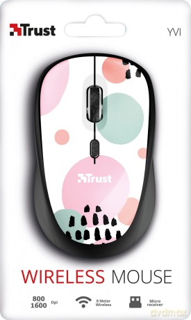 YVI WIRELESS PINK CIRCL ES mysz komputerowa