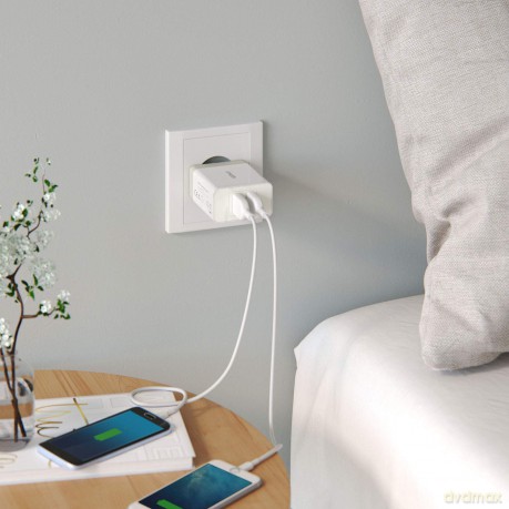 Zasilacz 2xUSB 24 W czarny
