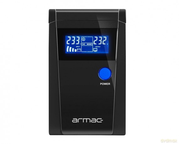 Zasilacz awaryjny Armac Line-In 650VA Office Pure Sine Wave LCD 2x230v schuko metalowa obudowa