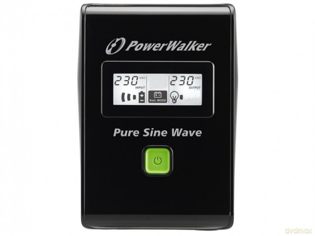 Zasilacz awaryjny line-interactive 600VA 2X PL 230V, pure sine wave, RJ11/45 IN/OUT, USB, LCD