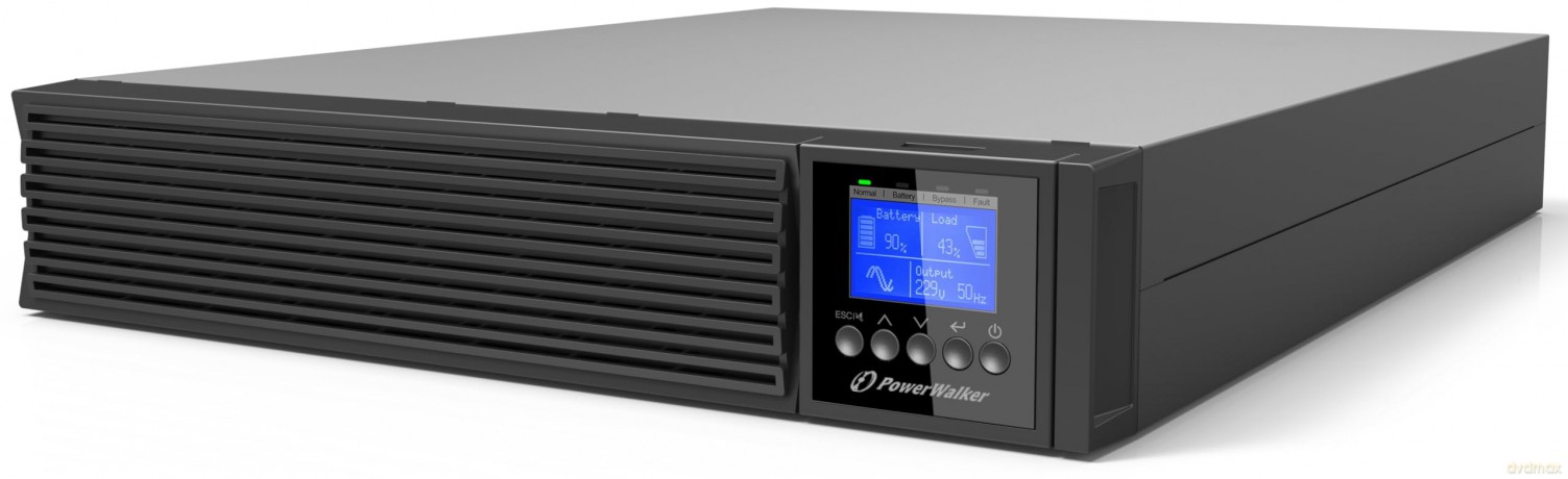 Zasilacz awaryjny On-Line 6kVA RTG PF1, 2x IEC Out + Terminal, USB/RS-232, LCD, Rack 19 cali + baterie