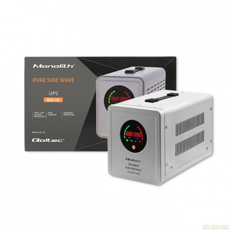 Zasilacz awaryjny Pure Sine Wave UPS | 800VA | 560W | Stała faza | Szary