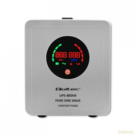 Zasilacz awaryjny Pure Sine Wave UPS | 800VA | 560W | Stała faza | Szary