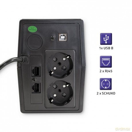 Zasilacz awaryjny UPS | Monolith | 650VA | 360W | LCD | USB | RJ45