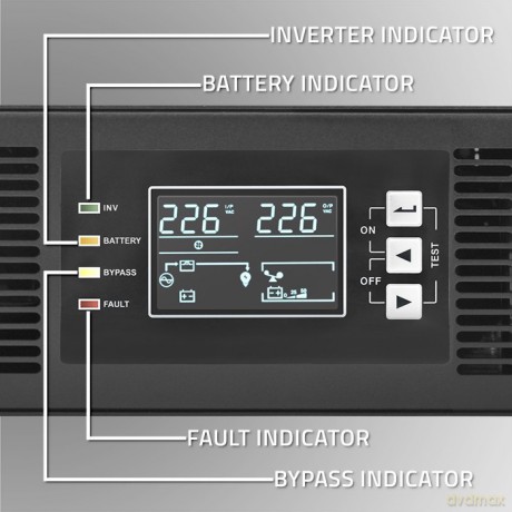 Zasilacz awaryjny UPS do RACK | 2.4kVA | 2400W | Power Factor 1.0| LCD | On-line