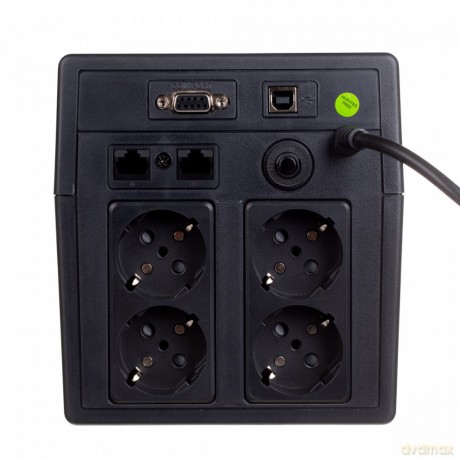 Zasilacz awaryjny UPS Line-Ineractive LED, 1000VA/600W, 2x12V/7Ah, AVR, 4xSCHUKO, USB, RS232, RJ45