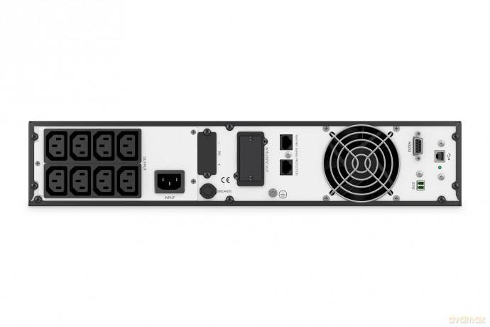Zasilacz awaryjny UPS Online Rack 19" LCD, 1500VA/1500W, 3x12V/9Ah, 8xC13, USB, RS232, RJ45